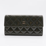 Brilliant CC Trifold Wallet Quilted Patent Long