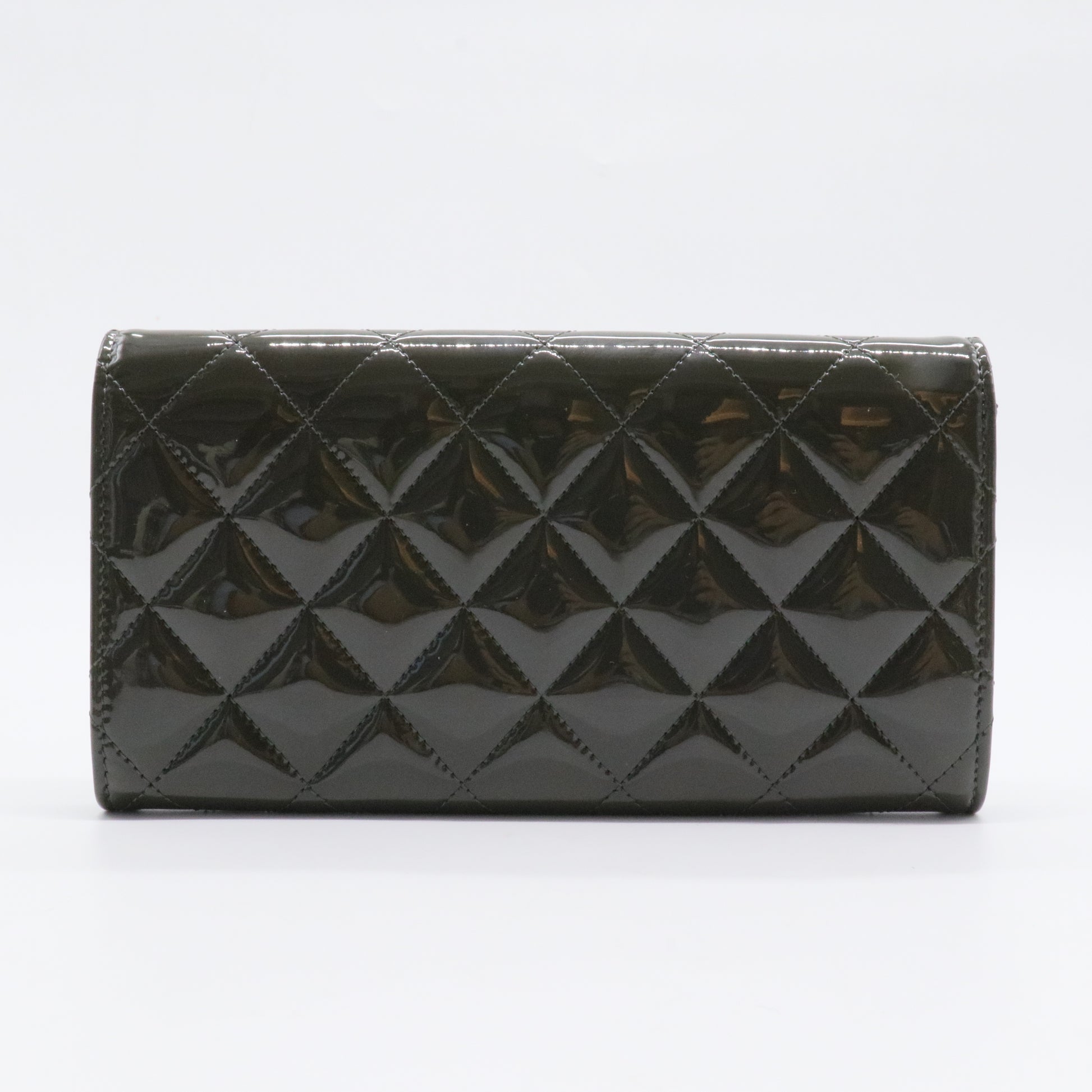 Brilliant CC Trifold Wallet Quilted Patent Long