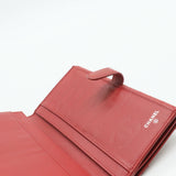 Calfskin Quilted Cambon Yen Wallet Red