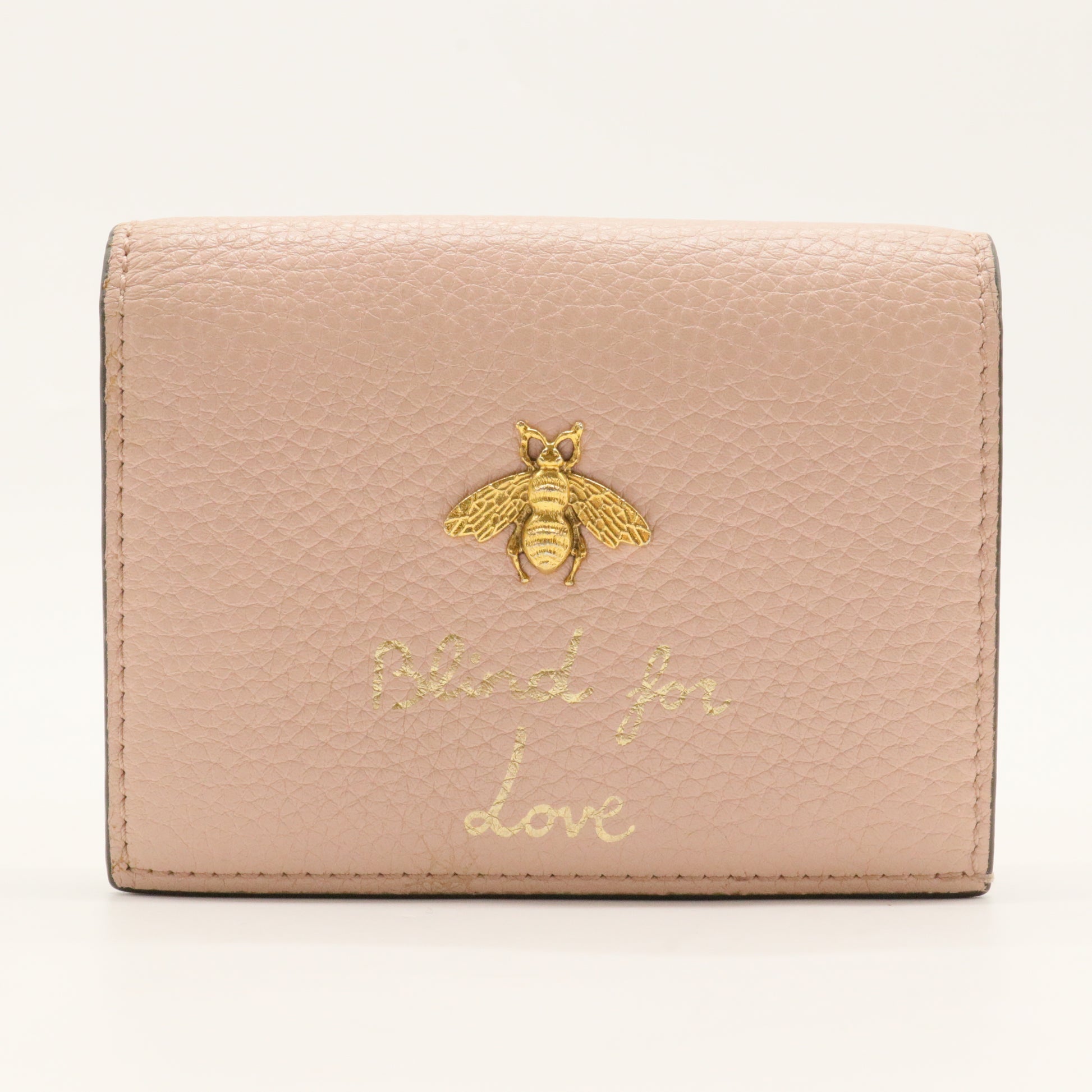 Bee Leather Compact Wallet