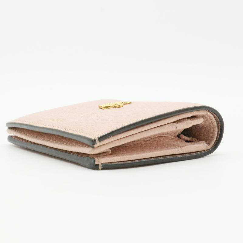 Bee Leather Compact Wallet