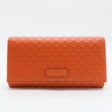 Micro Guccisima Bifold Wallet Leather Orange