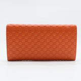 Micro Guccisima Bifold Wallet Leather Orange