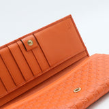 Micro Guccisima Bifold Wallet Leather Orange