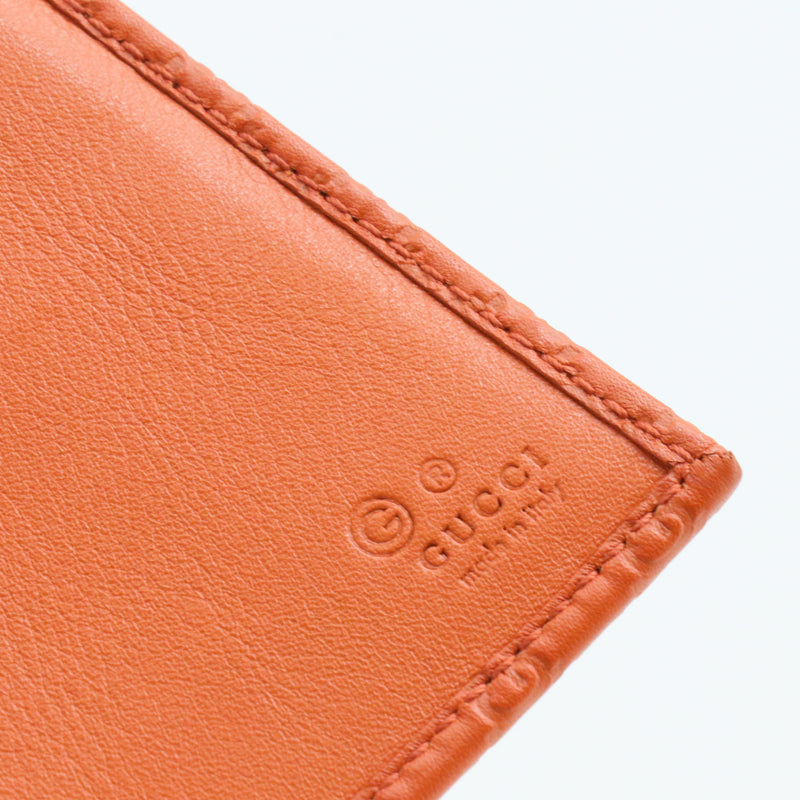 Micro Guccisima Bifold Wallet Leather Orange