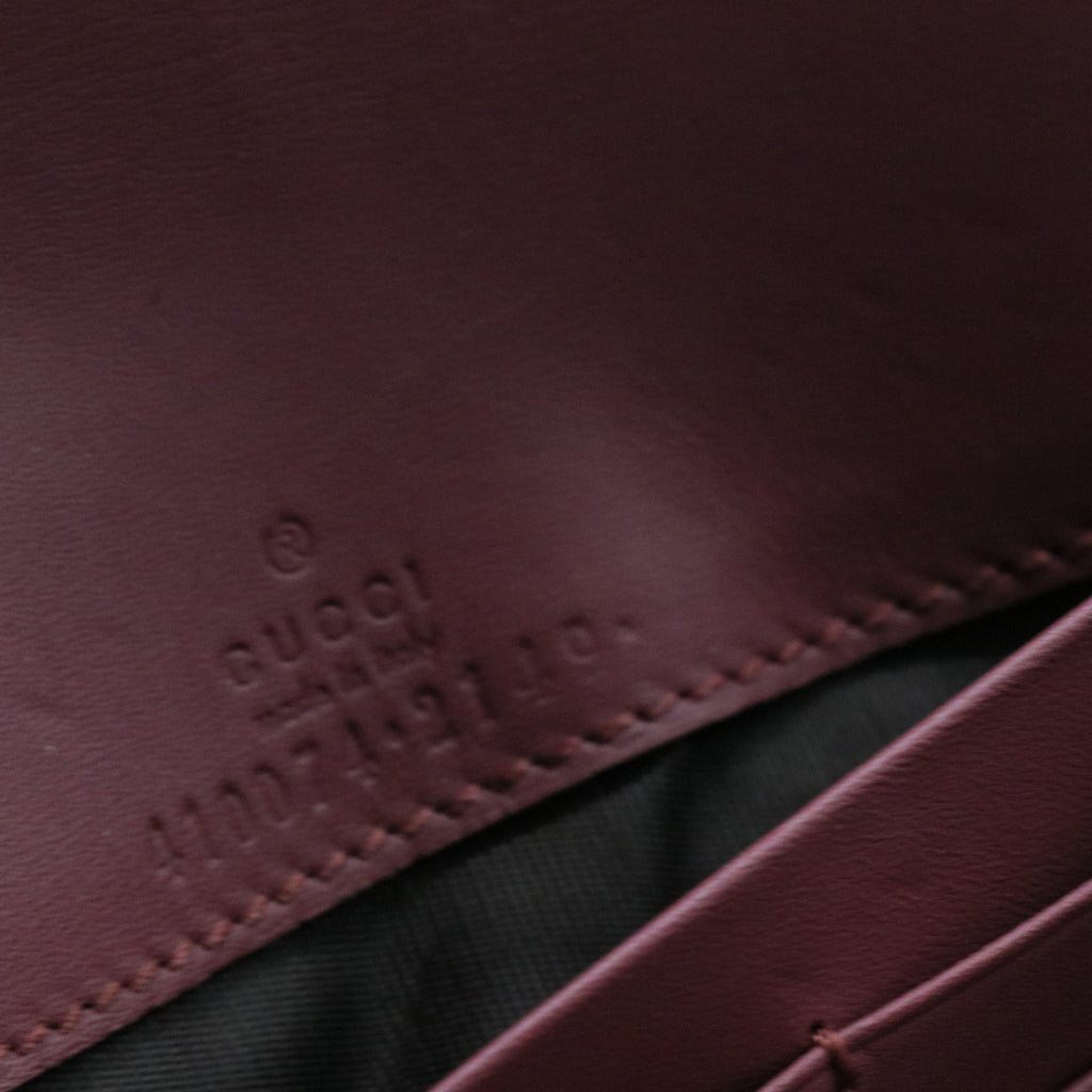 Continental Wallet On Chain Blooms Print GG Coated Canvas