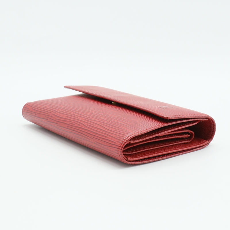 Red Epi Leather Card Holder