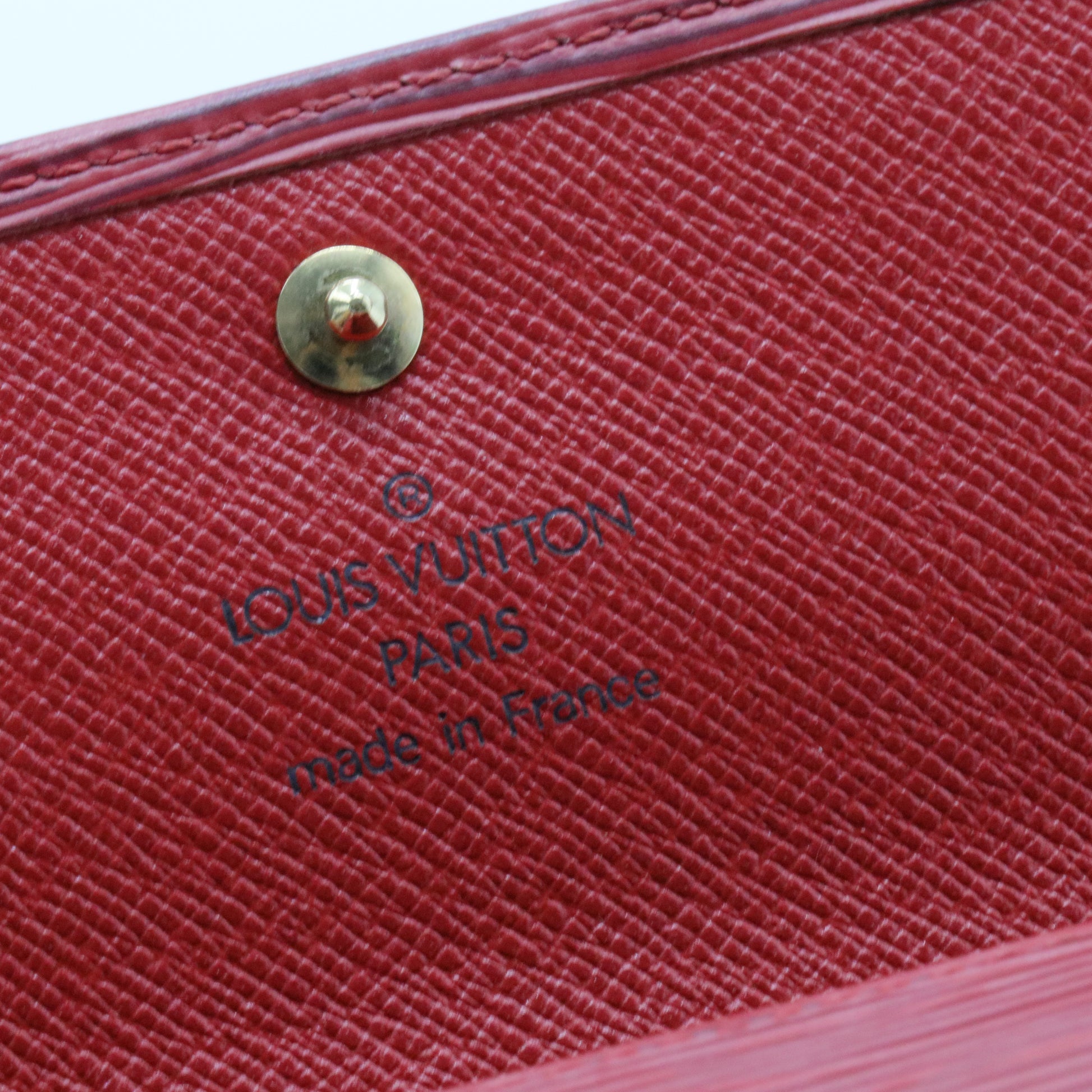 Red Epi Leather Card Holder