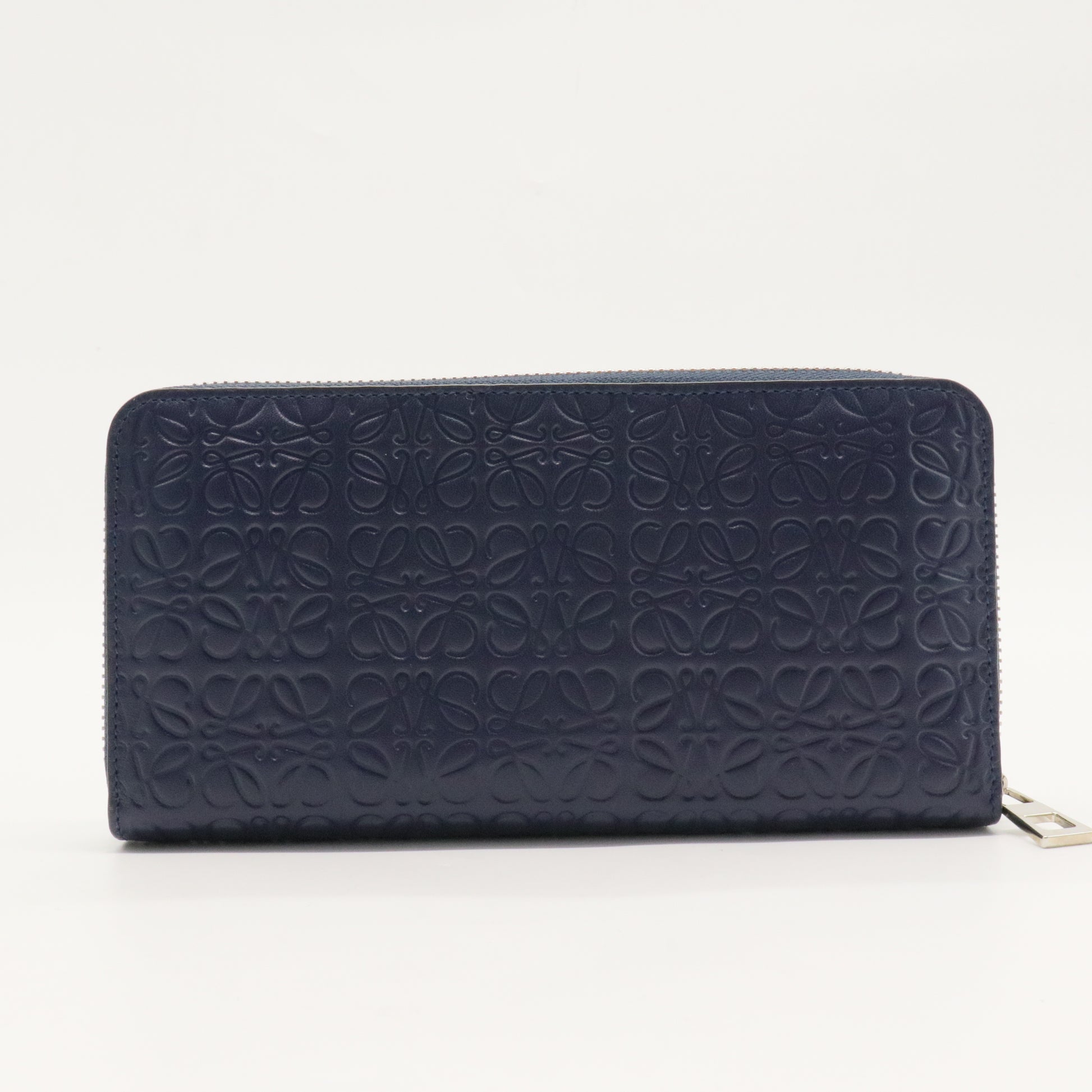 Calf Leather Black Long Wallet