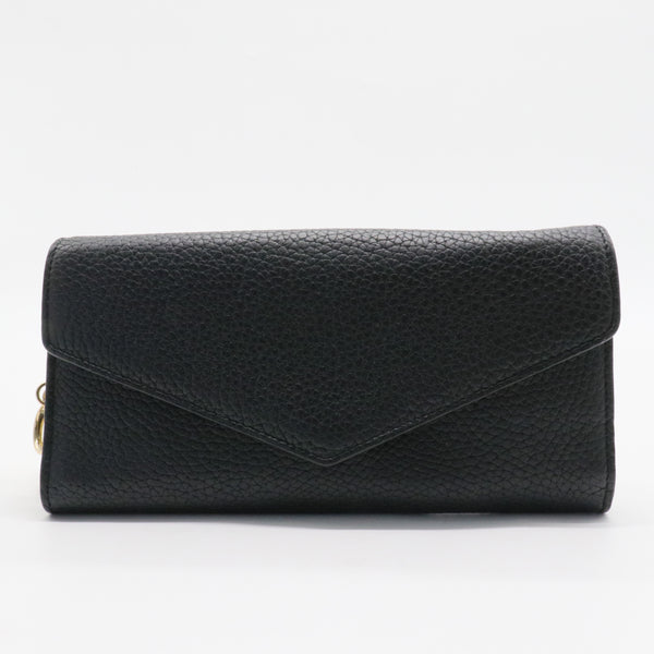 Black Leather Diorissimo Continental Wallet