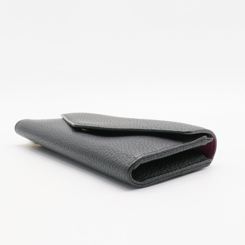 Black Leather Diorissimo Continental Wallet