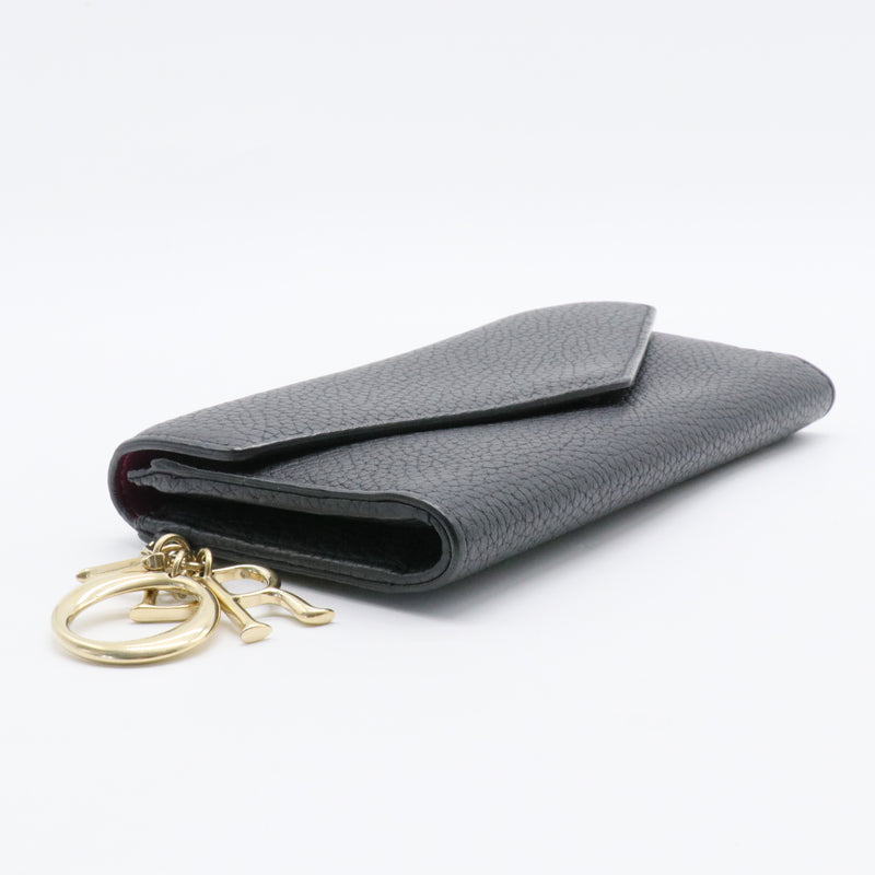 Black Leather Diorissimo Continental Wallet