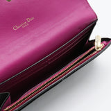 Black Leather Diorissimo Continental Wallet