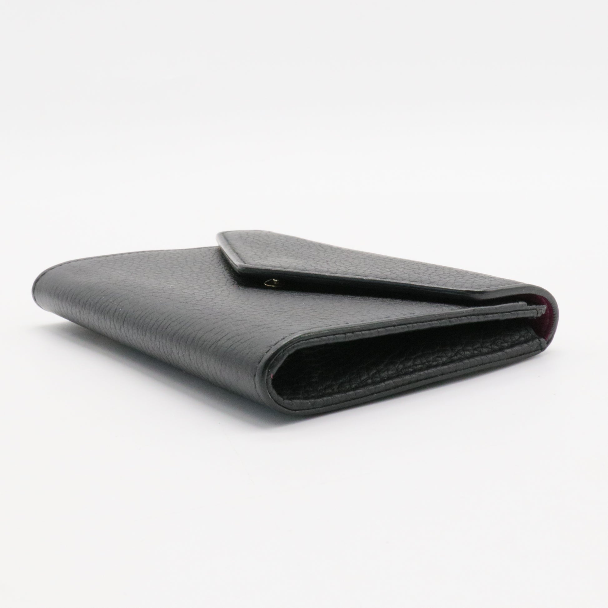 Black Leather Medium Diorissimo Envelope Wallet