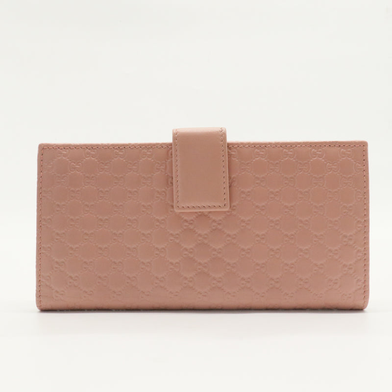 Microguccissima Continental Flap Wallet Soft Pink