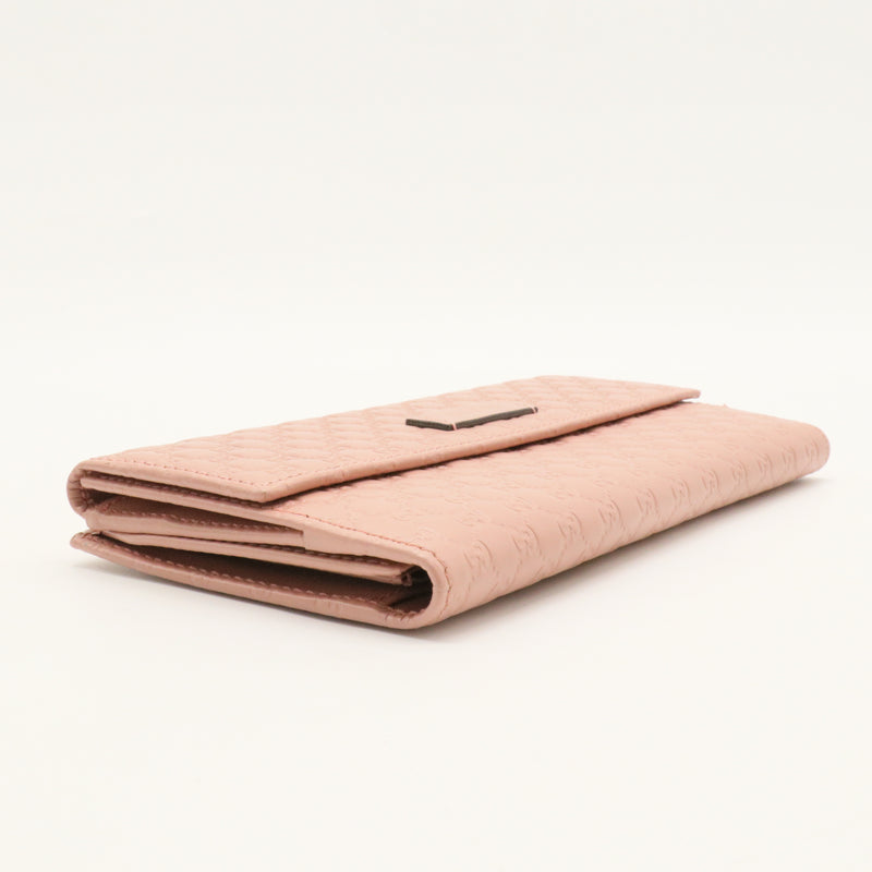 Microguccissima Continental Flap Wallet Soft Pink