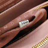 Double Zip Lux Tote Saffiano Leather Small