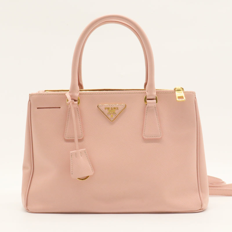 Double Zip Lux Tote Saffiano Leather Small