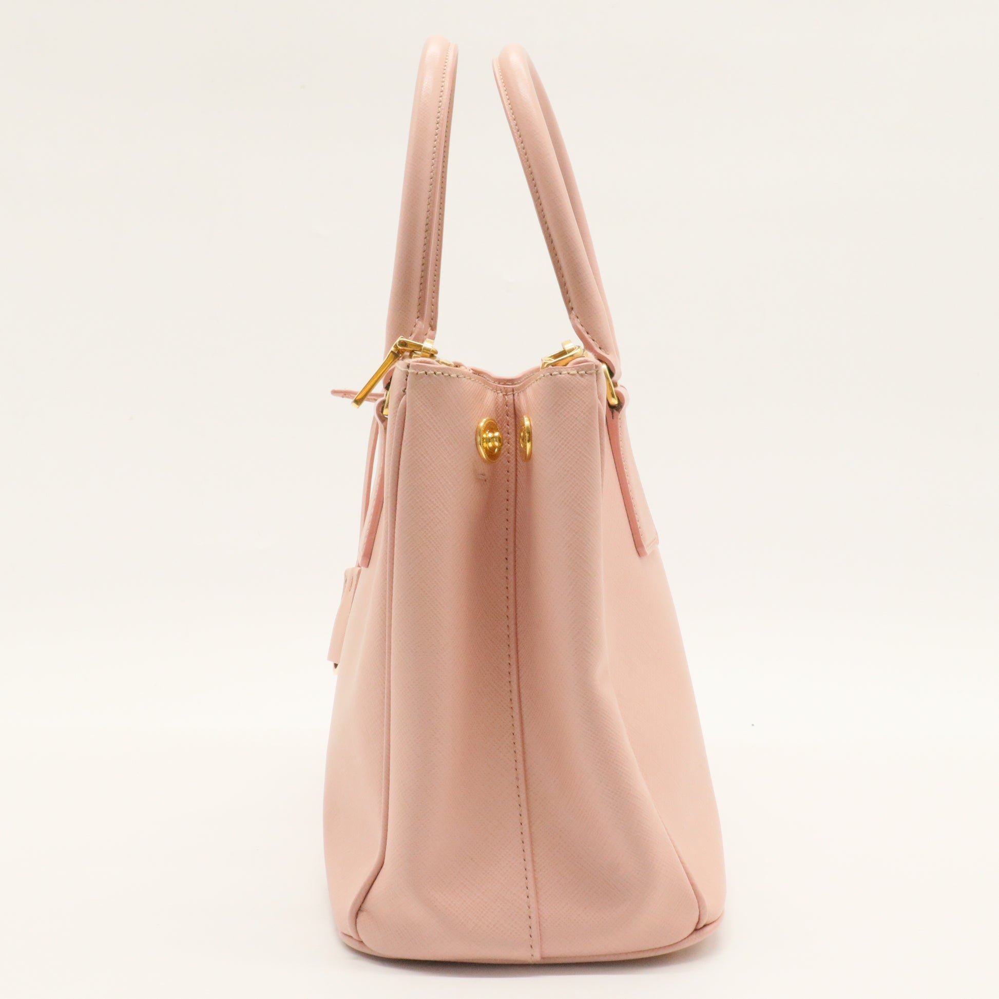 Double Zip Lux Tote Saffiano Leather Small
