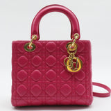 Lady Dior Bag Cannage Quilt Lambskin Medium