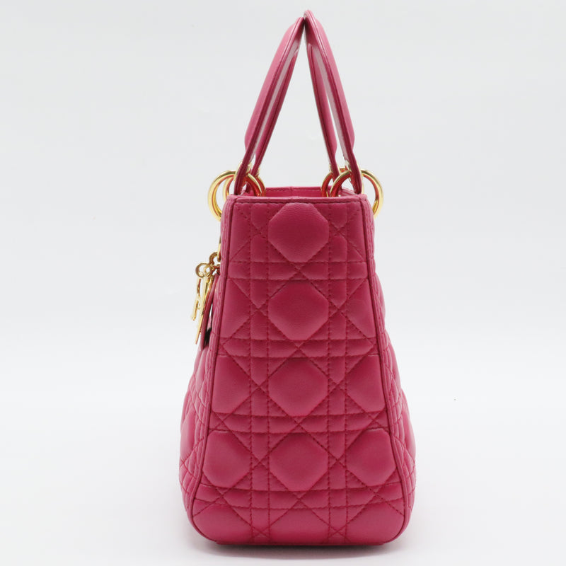 Lady Dior Bag Cannage Quilt Lambskin Medium