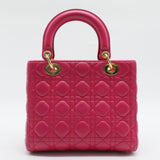 Lady Dior Bag Cannage Quilt Lambskin Medium