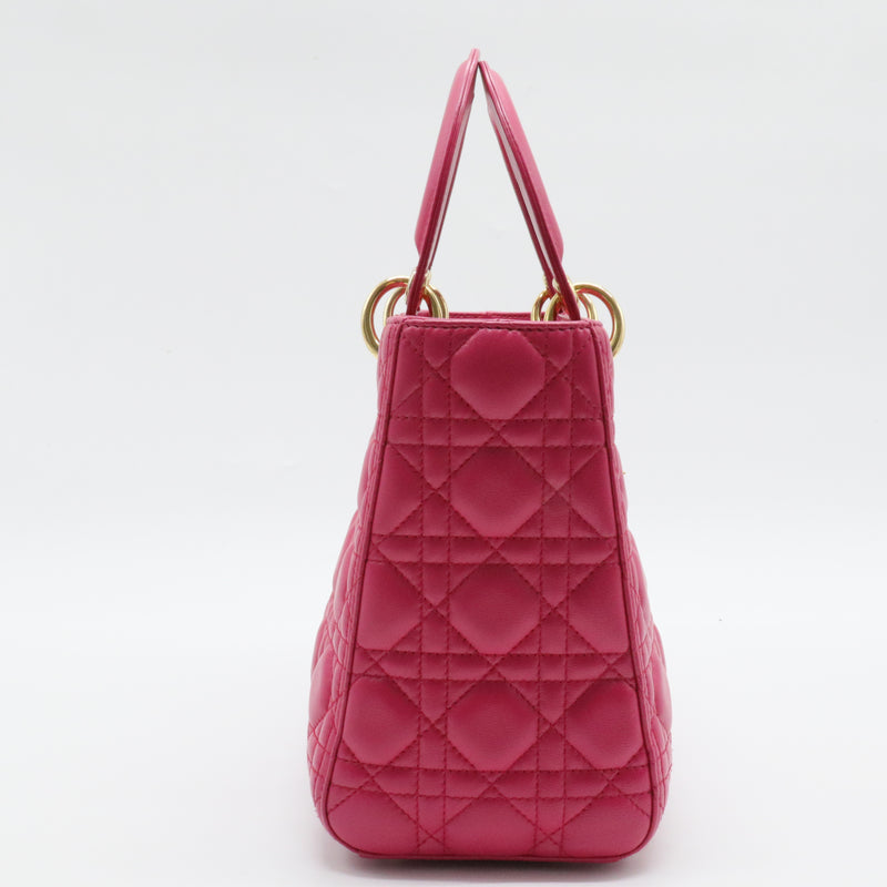 Lady Dior Bag Cannage Quilt Lambskin Medium