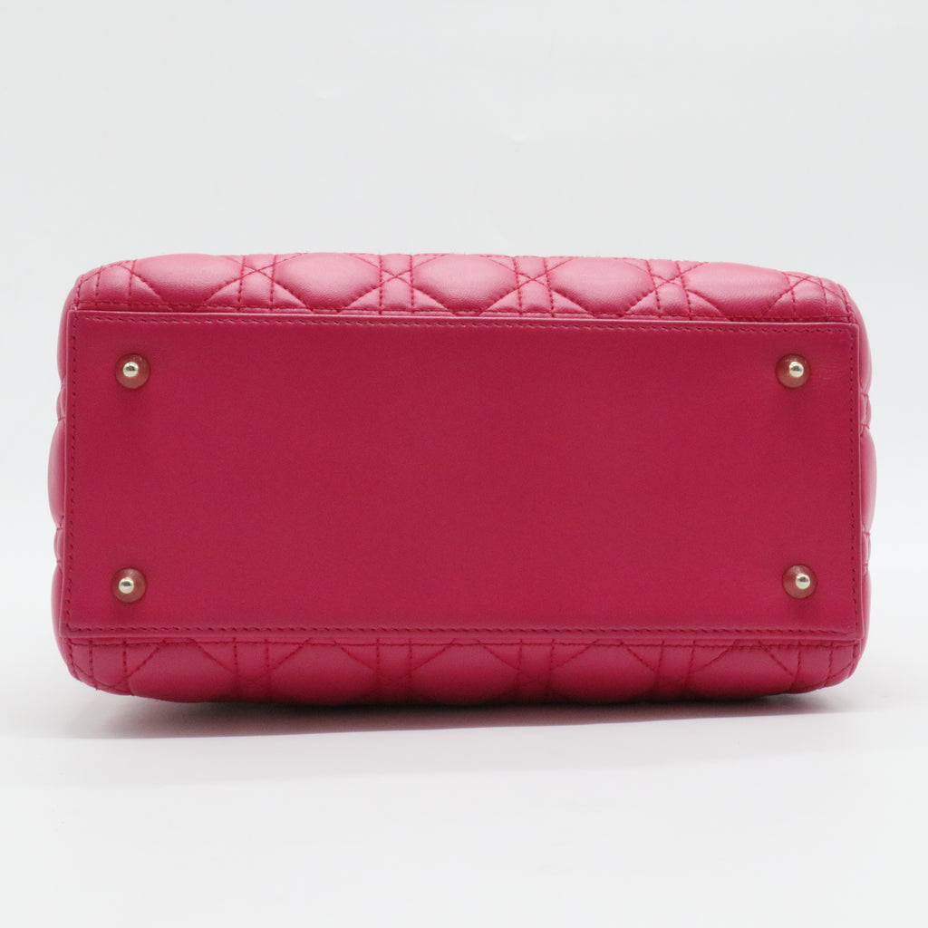 Lady Dior Bag Cannage Quilt Lambskin Medium