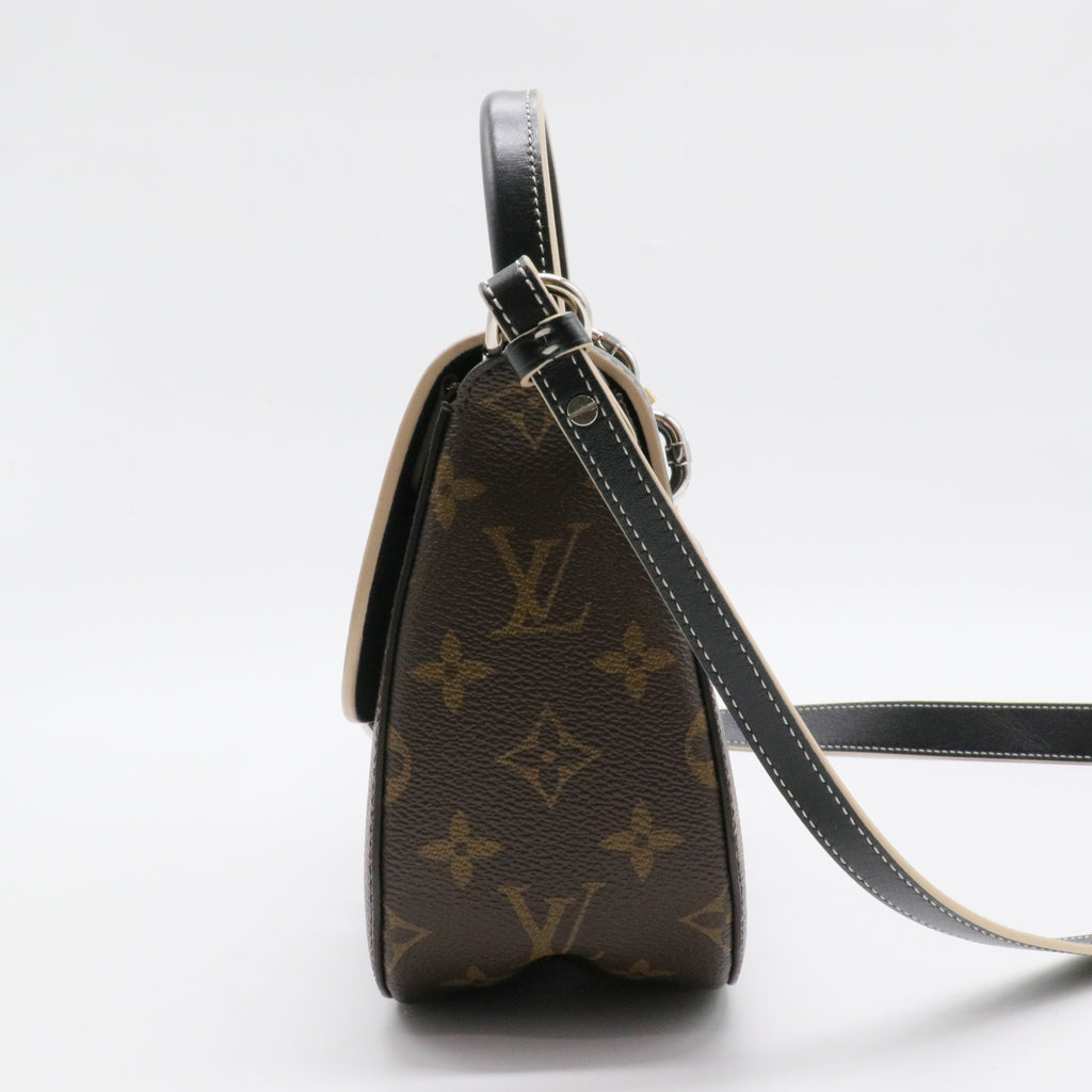 Chain It Handbag Monogram Canvas with Leather PM