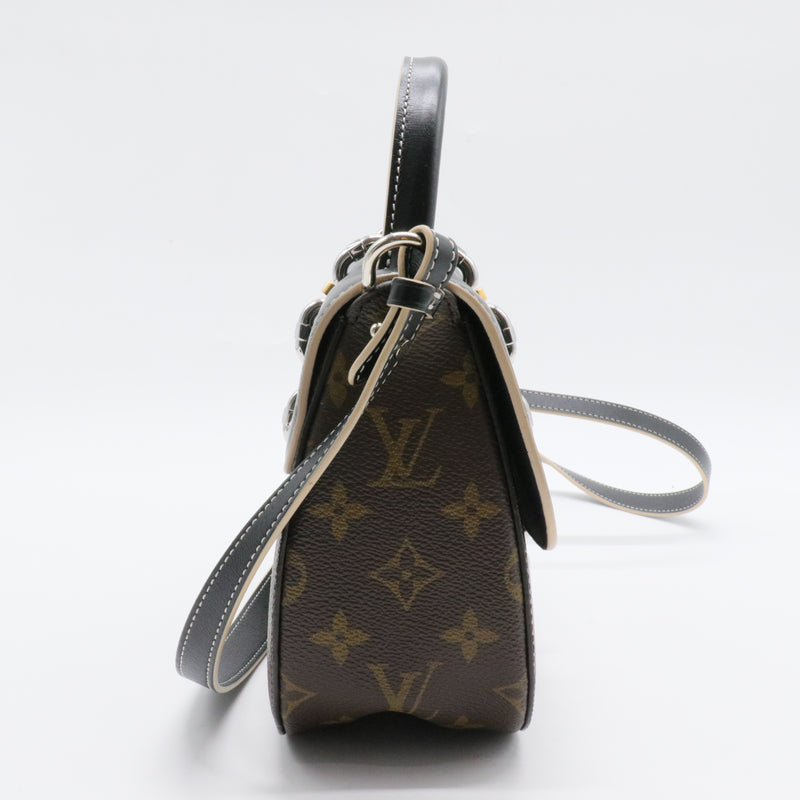 Chain It Handbag Monogram Canvas with Leather PM