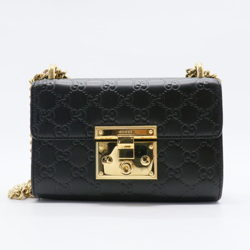 Padlock Shoulder Bag Guccissima Leather Small