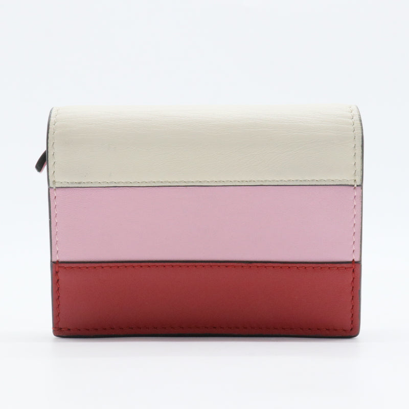 Queen Margaret Flap Card Case Colorblock Leather