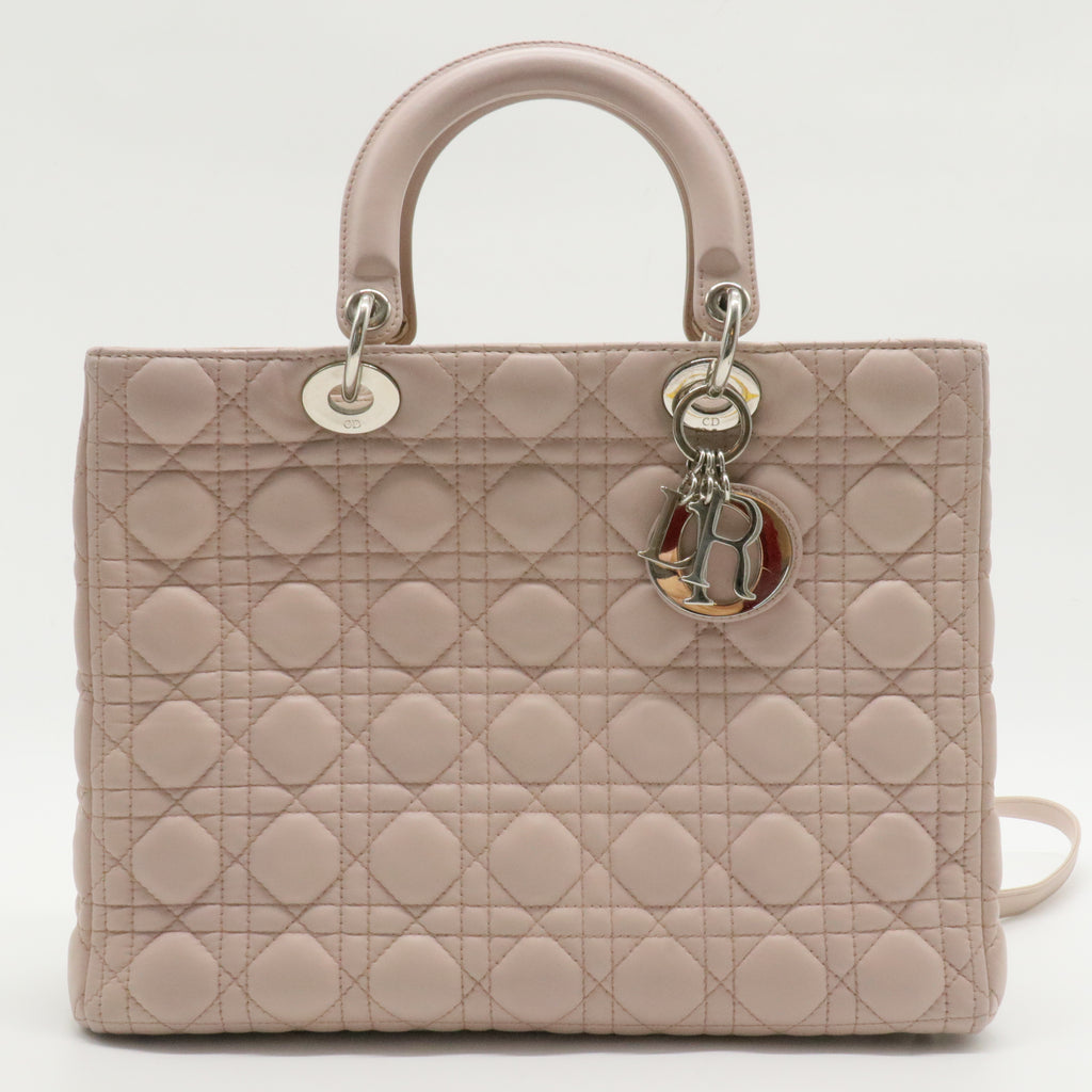 Lady Dior Bag Cannage Quilt Lambskin Large