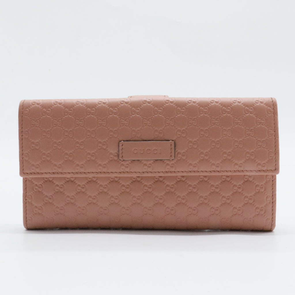 Gucci Microguccissima Flap Wallet Soft Pink