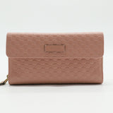 Microguccissima Continental Flap Wallet Soft Pink