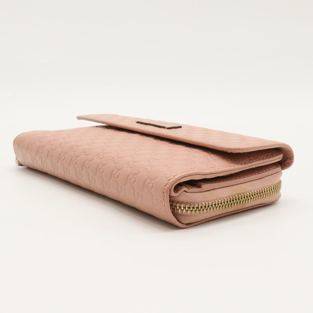Microguccissima Continental Flap Wallet Soft Pink