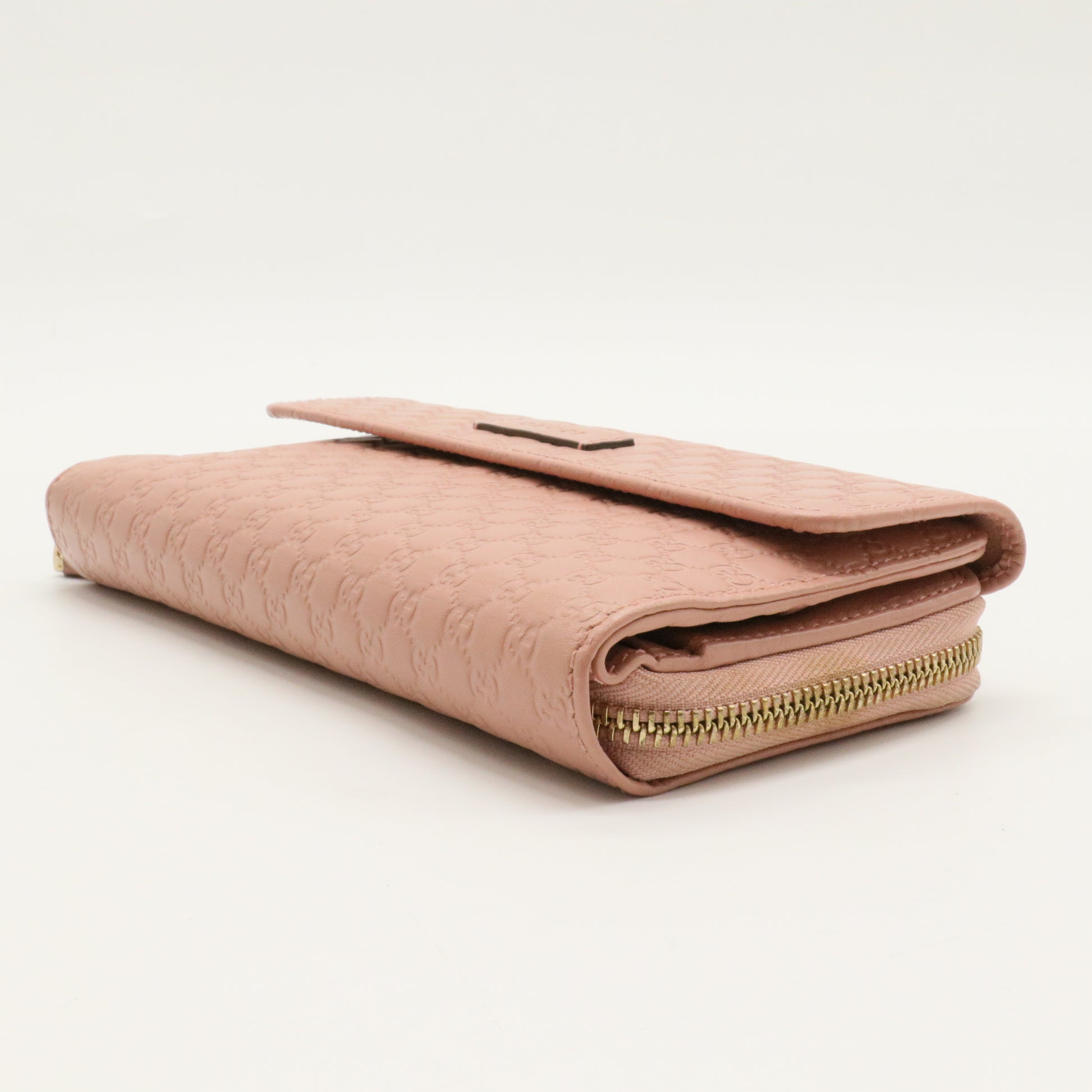 Microguccissima Continental Flap Wallet Soft Pink