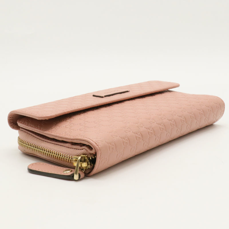 Microguccissima Continental Flap Wallet Soft Pink