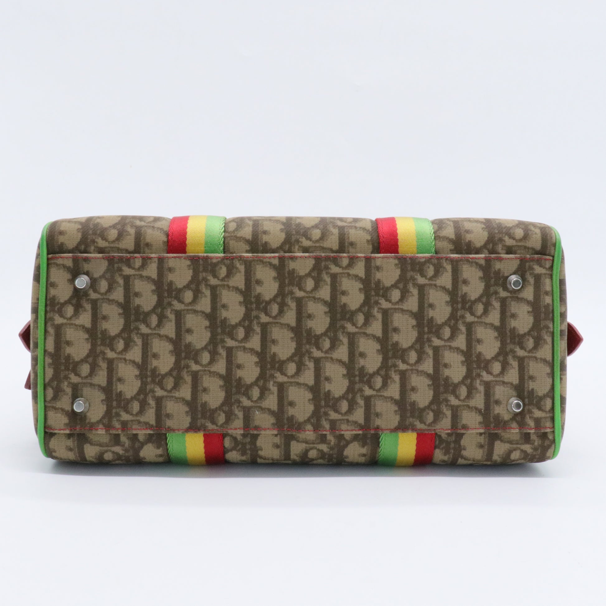 Vintage Rasta Boston Bag Diorissimo Canvas Medium
