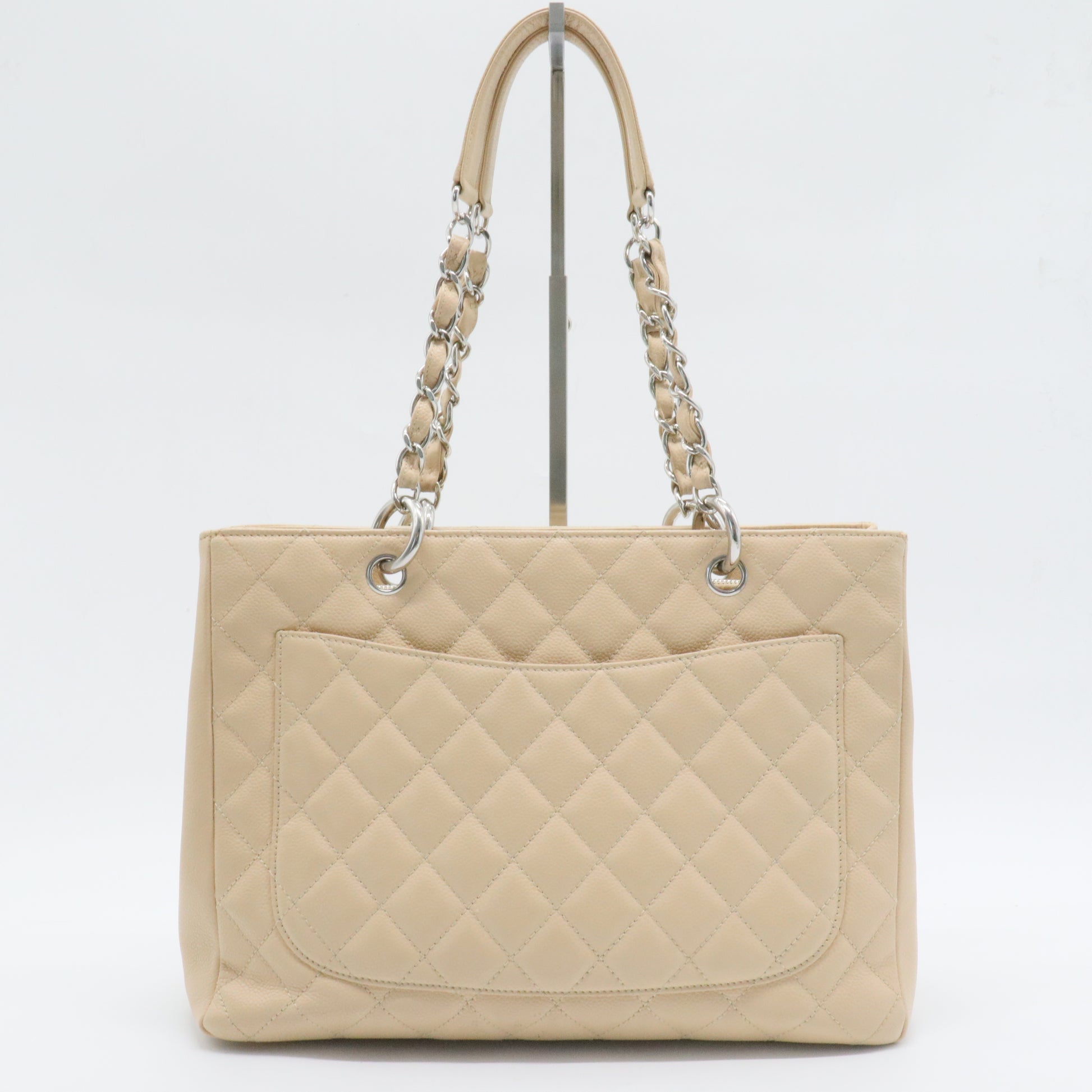 Grand Shopping Tote Quilted Caviar