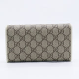 GG Plus Monogram Joy Continental Flap Wallet Beige Ebony Gesso