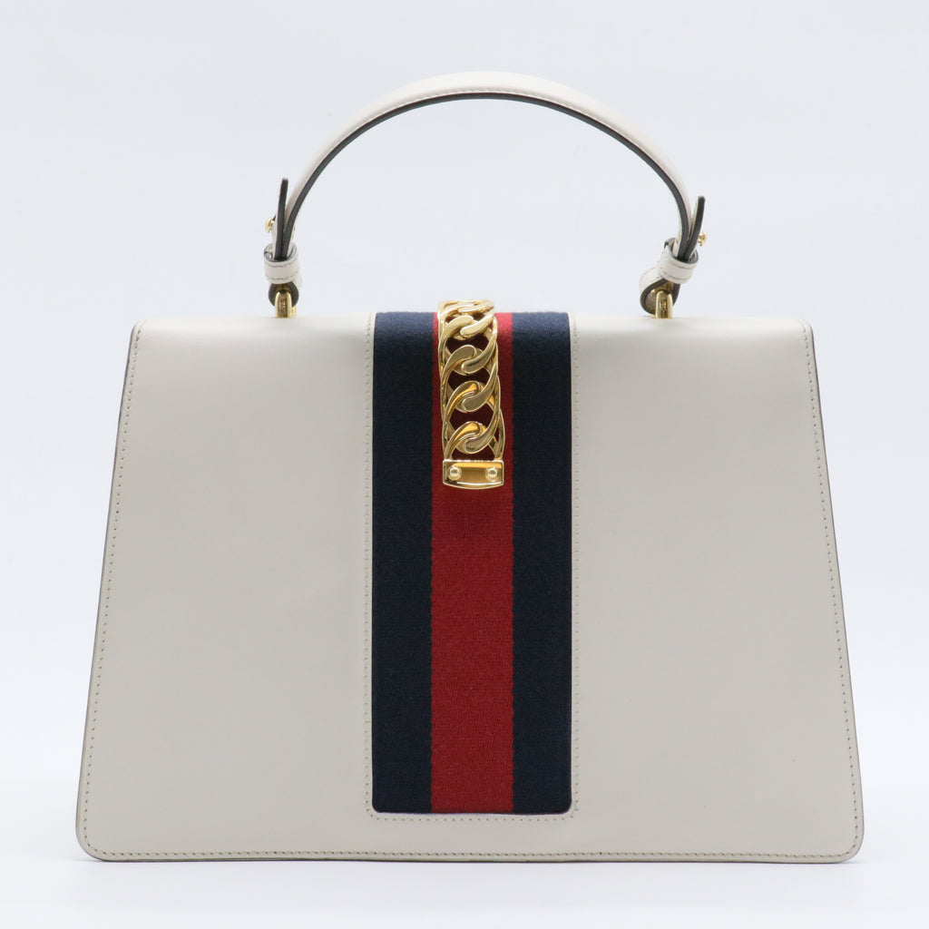 Floral Embroidered Medium Sylvie Top Handle Bag