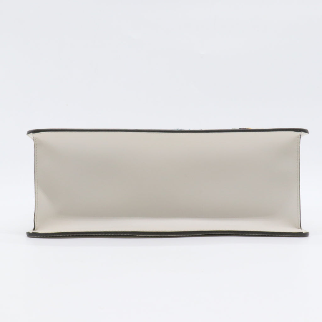 Floral Embroidered Medium Sylvie Top Handle Bag