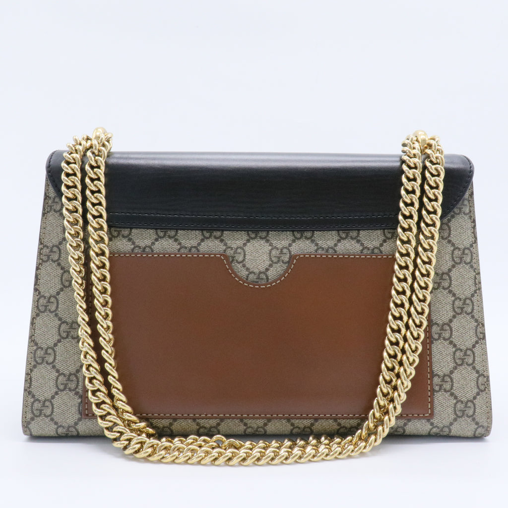 Padlock Shoulder Bag GG Coated Canvas and Leather Medium