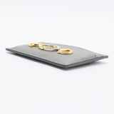 Grainy Calfskin Zumi Card Holder Dusty Grey