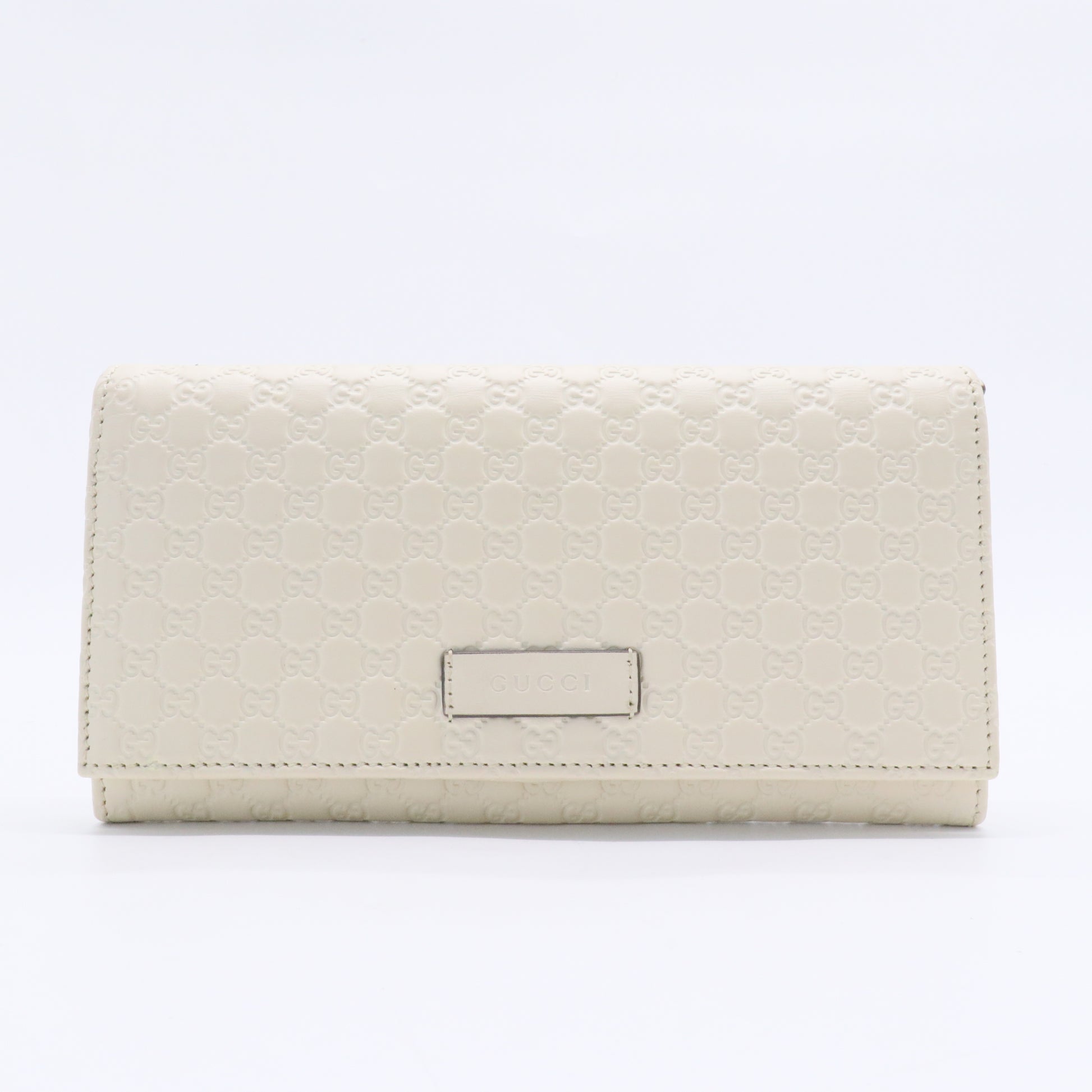 Soft Microguccissima Continental Wallet Soft White