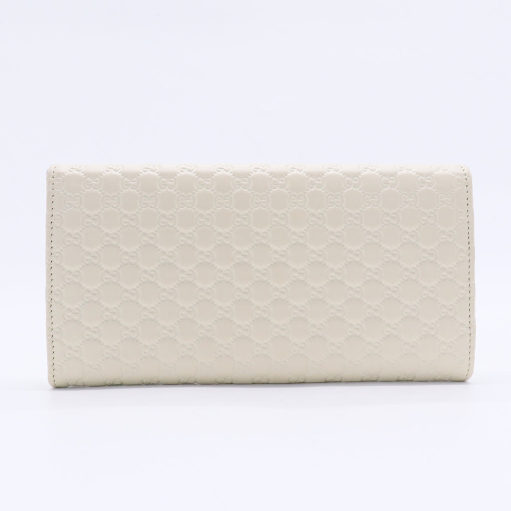 Soft Microguccissima Continental Wallet Soft White