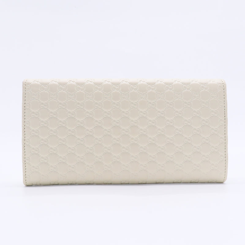 Soft Microguccissima Continental Wallet Soft White