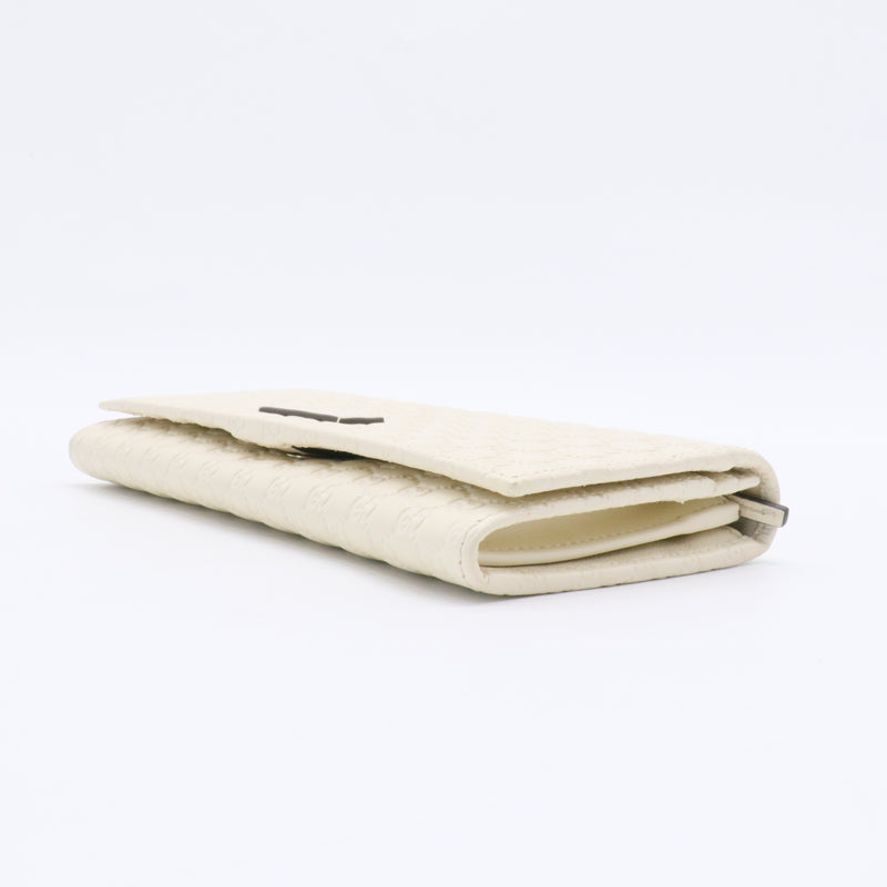 Soft Microguccissima Continental Wallet Soft White