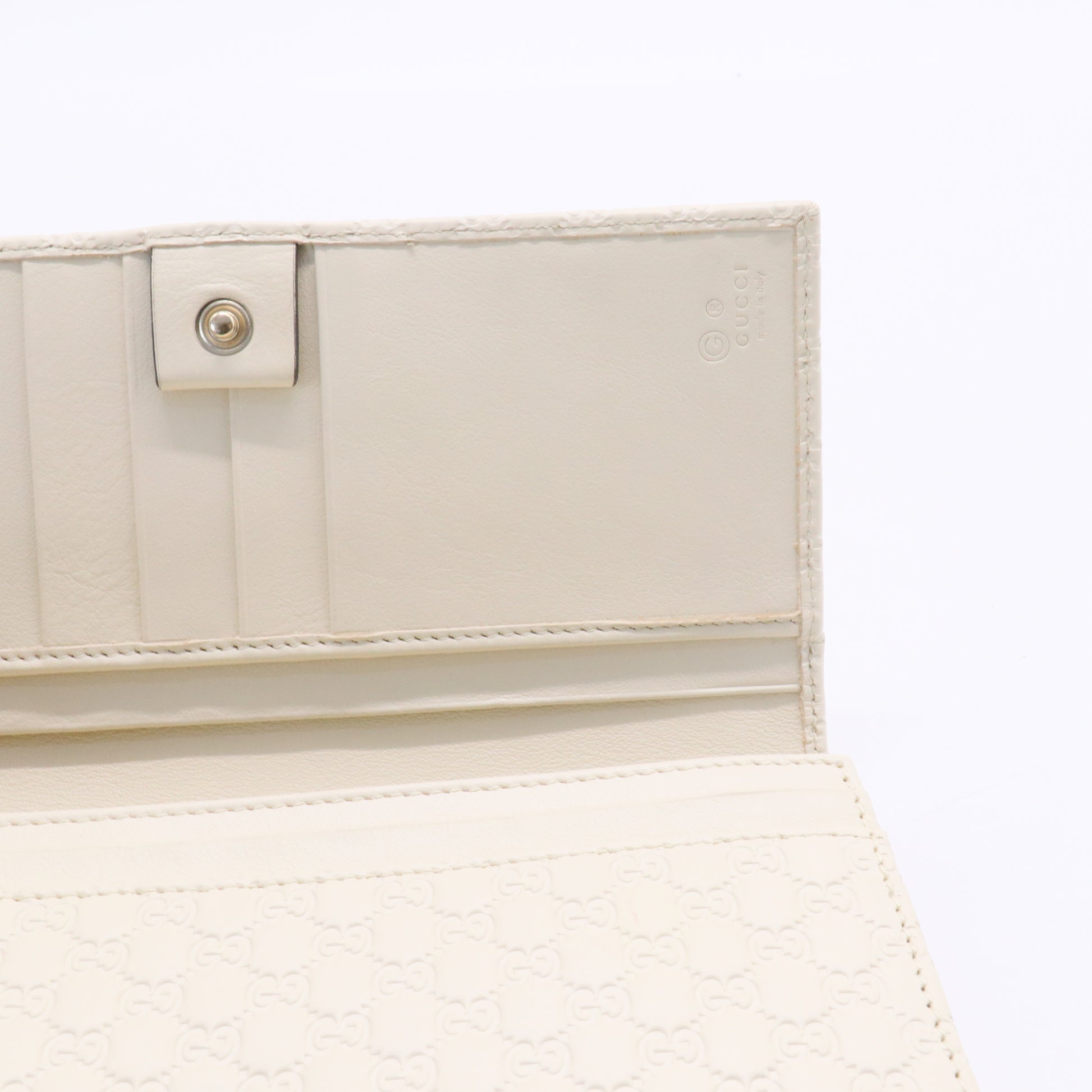 Soft Microguccissima Continental Wallet Soft White
